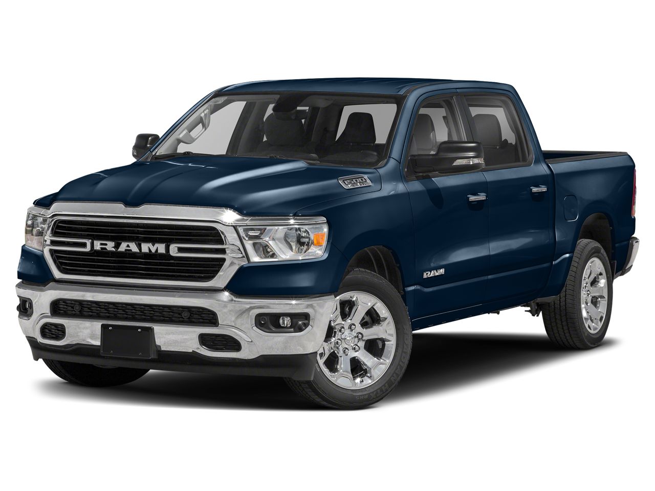 2020 RAM 1500 Big Horn in Patriot Blue Pearlcoat — front three-quarter view