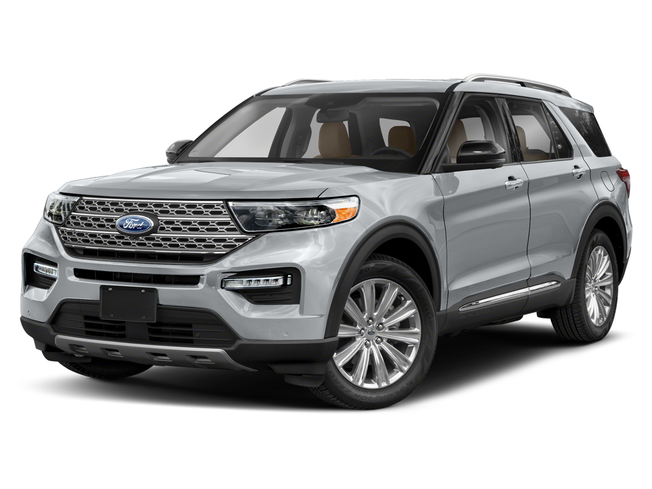 2022 Ford Explorer Limited in Black — front three-quarter view
